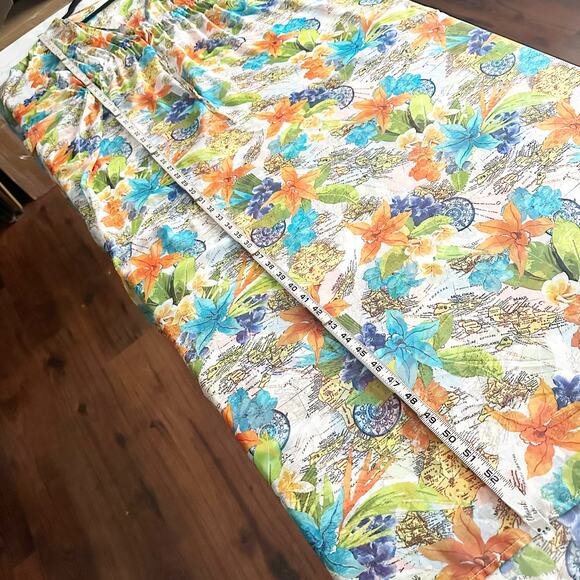 Tommy Bahama World Map Cartography Semi-sheer Kaftan Swim Cover Up Women's Large - Picture 3 of 12